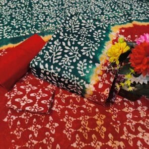 পিউর সুতি বাটিক থ্রি পিছ